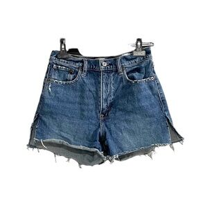 ABERCROMBIE & FITCH The 4” Mom Short High Rise Blue 26